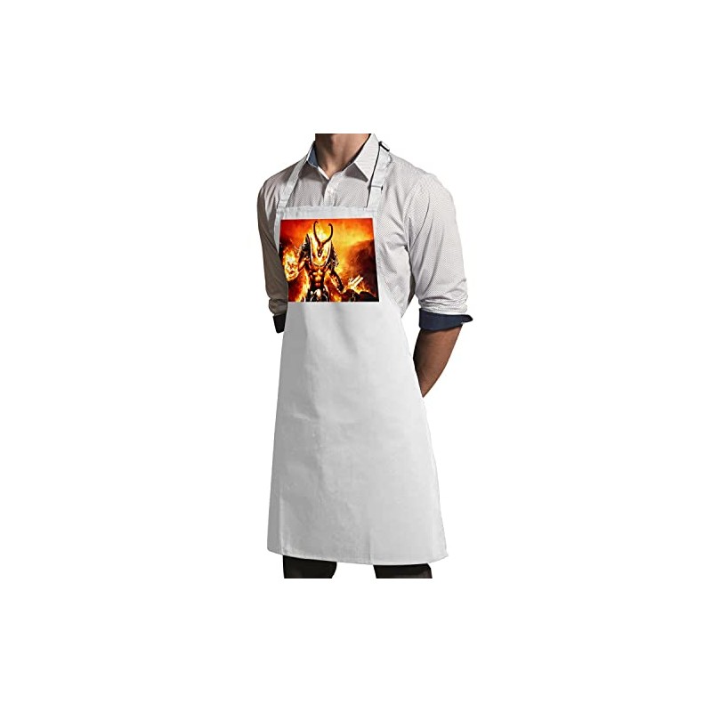 Fabulous Premium Kitchen Apron Demon Devil Satan Fire Video Games