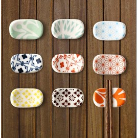 Miraiya Chopsticks Rest, Soramame, Set of 9, Chopsticks Pillow, Chopsticks, Chopsticks Stand, Japanese Style, Japanese Pattern, Pottery, Japanese Tableware, Fun, Chopstick Rest, Cutlery Rest, Spoon