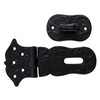 SKANDH 6" Iron Hasp and Staple - Antique Black Powder