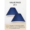 Pack of 2 Navy Lamp Shades 25cm (10") – Cotton