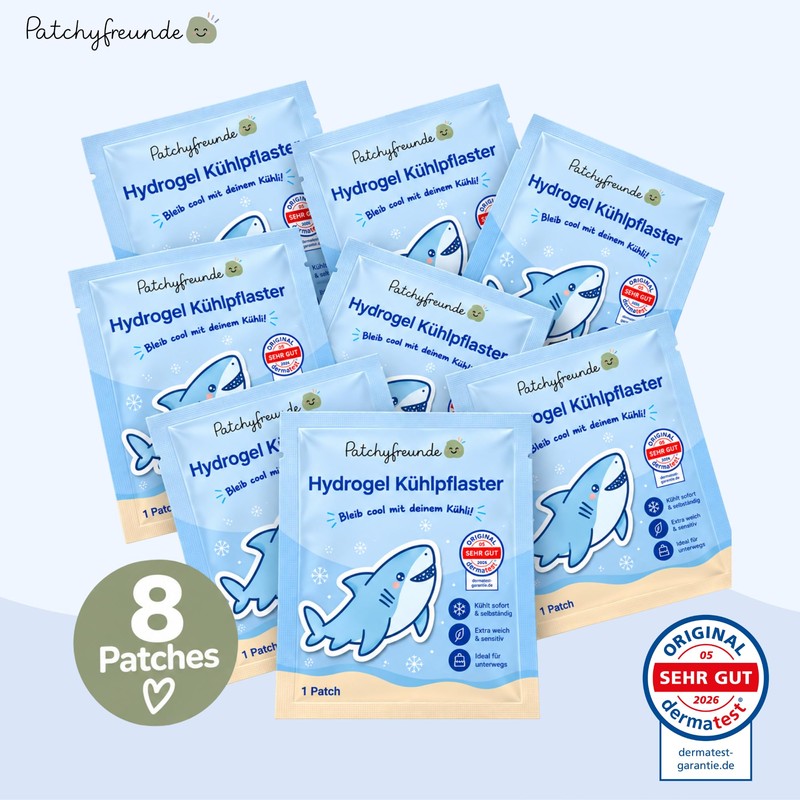Hydrogel Cooling Plasters for Children from 2 Years, Instant Cooling