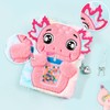 WERNNSAI Pink Axolotl Plush Kids Notebook