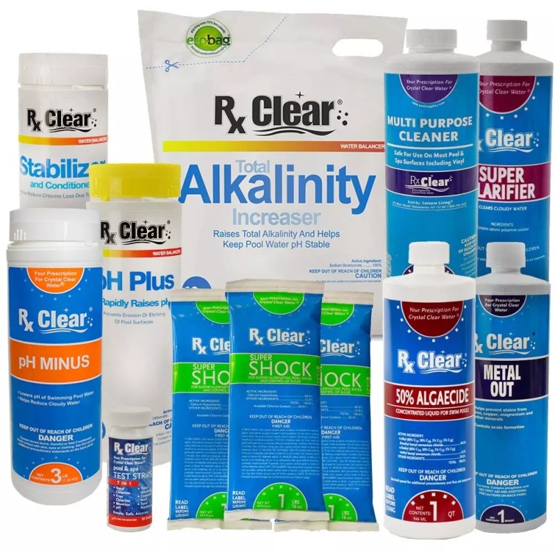 Deluxe Kit A Spring Swimming Pool Start-Up Chemical Kit Up