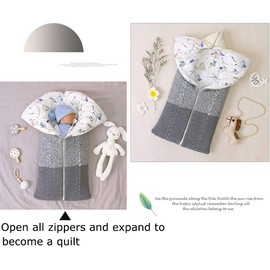 Solerconm Saco de Dormir para bebés, Manta para Cochecito, Frazada de pañal para recién Nacidos, Manta portátil, Sábana para bebé Que se Puede Cerrar, Niño o niña, Adecuado para 0-12 Meses