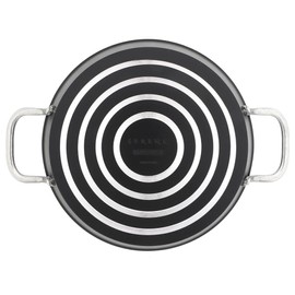 Serenk Excellence Granite Egg Pan, 1.8 in 1.5 qt, PFOA Free, Non-Stick, Extra Thick Bottom, Tempered Glass Lid, Oven & Dishwasher Safe, Black, 1.26 kg