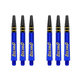 RED DRAGON Luke Humphries Blue Nitrotech Medium Dart Stems (Shafts) - 2 sets per pack (6 Stems in total)