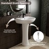 20"W x 17"D White Morden Pedestal Sinks for Small Bathrooms,