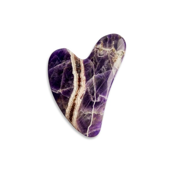 Happy Amethyst Gua Sha Heart 1 Count