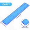100 Pcs 6 Inch Ruler Bulk Plastic Flexible Rulers with