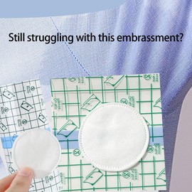 60PCS Disposable Armpit Sweat Pads Fixed Sweat Pads for Under Arms Comfortable Underarm Sweat Pad for Men Women(5m Transparent Adhesive and 60 Pieces Sweat Absorbing Lining)