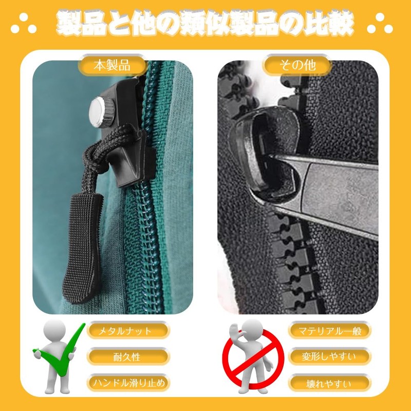 Zipper Repairer 3 Sizes 9 Pcs Zipper Repair Slider Zipper