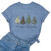Ykomow Christmas Trees Shirt Womens Holiday Pine Tree Xmas Graphic