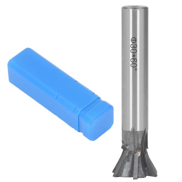 Dovetail Cutter Bit, 30mm 60 Degree 6 Flute Straight Shank