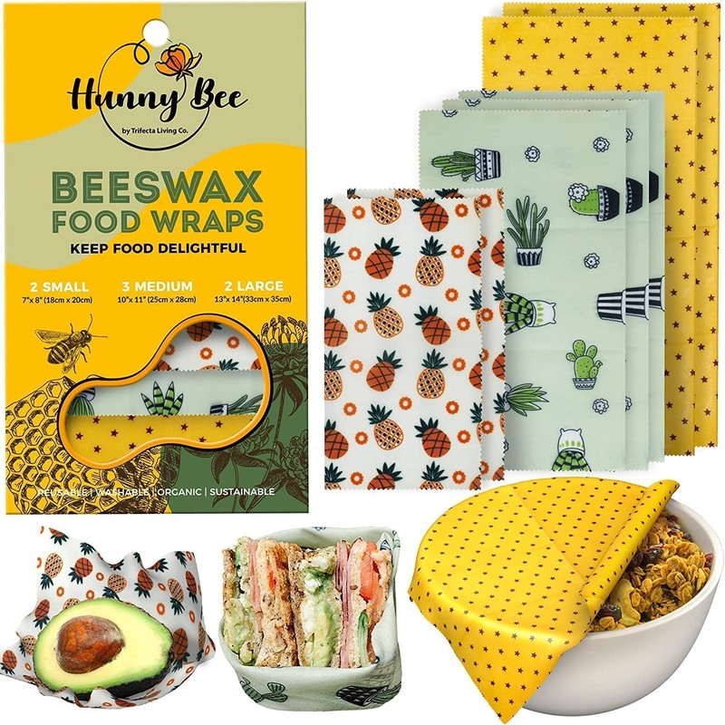 Trifecta Living Co. Versatile Beeswax Wraps (Set of 7) –