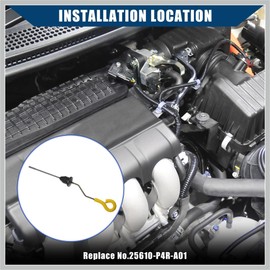 RATCHROLL No.25610-P4R-A01 / ATF Dipstick for Honda Civic 1992-2000 for Honda CR-V 1997-2001 / Dipstick/Durable/Metal / 1 Pc/Black Replacement Car Parts