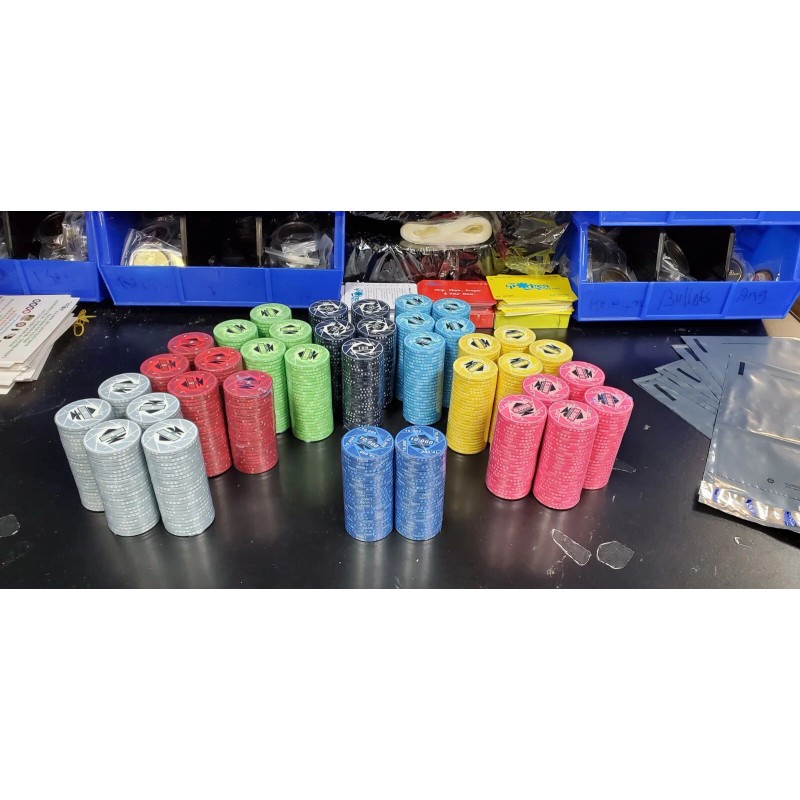 Turbo Ceramic 10 Gram Poker Chips Sample Set Pack All