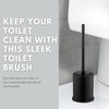 ToiletTree Products - Escobilla de Inodoro con Tapa, Color Negro,