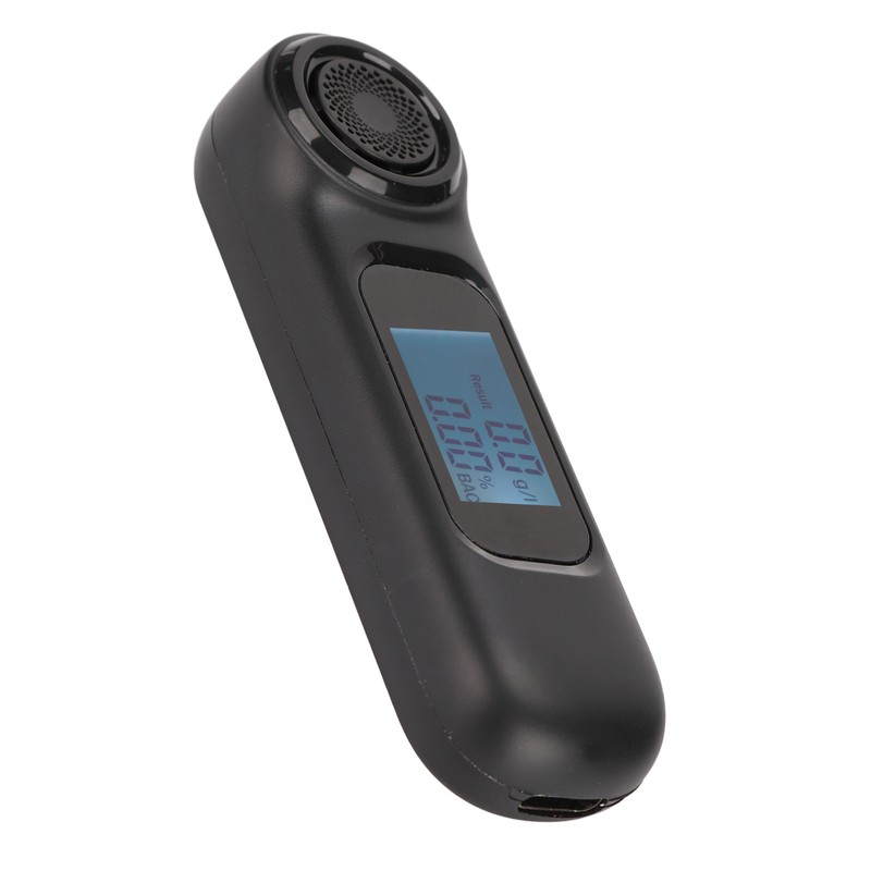 Black Portable Breathalyzer Noncontact High Accuracy Alcohol Tester USB Rechargeable