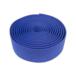 cyclingcolors 2x Handlebar tape road bike non-slip EVA-foam adesive bicycle singlespeed wrap chrom caps, Blue