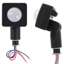 AITIAO 2PCS Mini Human Body Infrared Sensor Outdoor Indoor Ultra-Thin Infrared Body Sensor Switch LED Flood Light AC85-265V PIR Motion Sensor Adjustable(12mm)