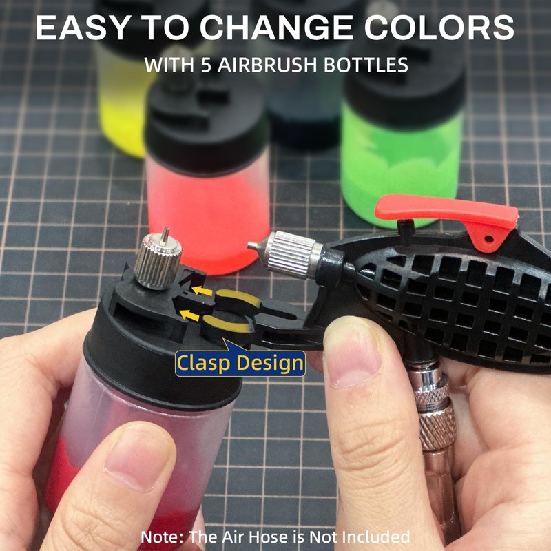OPHIR 0.3mm Airbrush Kit, Siphon Feed Airbrush Gun with 5X