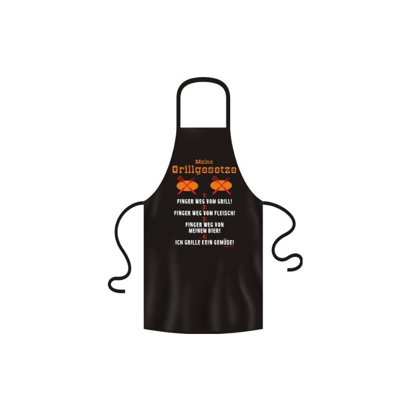 Rahmenlos S2924 Apron with German Text "Grillgesetze" (Rules of the