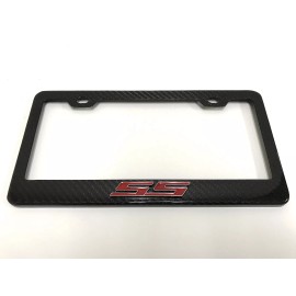 MyFrameAccessory 3D "SS" LOGO Handmade REAL CARBON FIBER License Plate Frame Tag Cover 3K TWILL