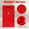 Red Metal Donation Box Collection Box Safe Suggestion Box with