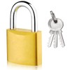 Padlock with Keys, Brass Heavy Duty Padlock Mini Solid Padlock