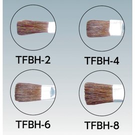 TRUSCO TFBH2 Flat Paint Brushes, Set of 5, Natural Horse Hair, No. 2, Hardware Width 0.1 inches (3 mm), Hair Length 0.3 inches (7 mm), Total Length