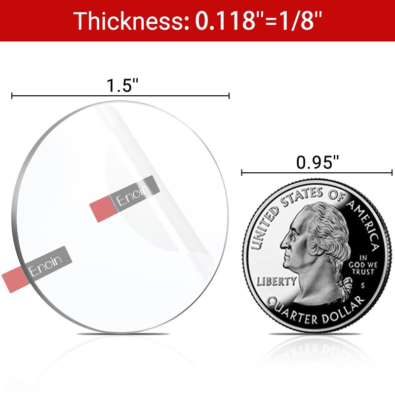 Enoin 30 Pack 1.5 inch Acrylic Circle Blanks - Acrylic
