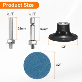 HARFINGTON 53pcs Quick Change Discs Set 2" Roll Lock Sanding Discs with 1/4" Shank Pad Holder P60 Grit Surface Conditioning Disc for Polish Rust Removal