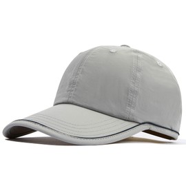 Croogo Running Cap, Men's, Mesh Cap, Unisex, Ultra Lightweight, Breathable, Quick Drying, Jogging, Walking, Thin, UV Protection, G-DCP2404-Light Grey