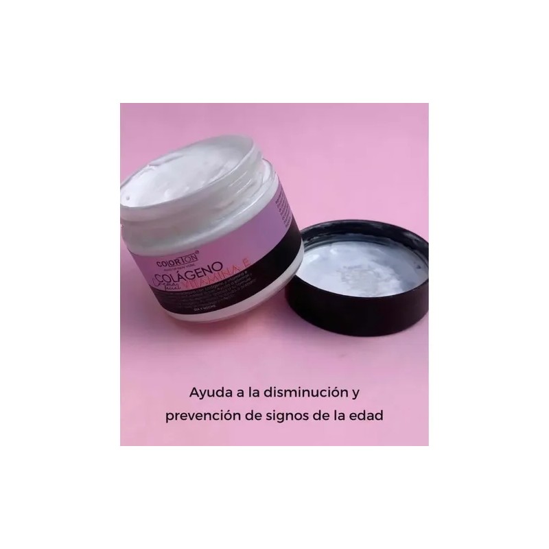 Crema Facial Colágeno Vitamina Colorton 90g Todo Tipo Piel Día