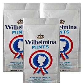 Fortuin Wilhelmina Peppermints Candy - (3-Packs) - Dutch Holland Hard White Mints Candies, 7.9 oz. Per Bag