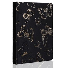 TIEFOSSI A5 Embroidered Fabric Journal for Women and Men, College Journals for Writing, Notebooks with Butterfly Hardcover for Work, Business, Home, School