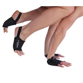 Yoga Paws Elite - Padded Yoga Gloves and Yoga Socks - Portable Travel Yoga Mats for Yoga, Pilates, and Fitness - Yoga Accessories For Women and Men,Classic Black,size 4