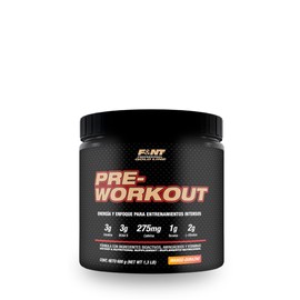 F&NT Pre-Workout Suplemento Pre Entreno con Creatina, BCAAs, Cafeína, Taurina y L-Citrulina, 600g, 24 Porciones FNT Suplementos (Mango-Durazno)