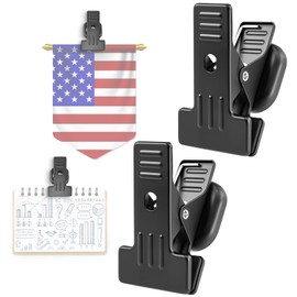 2 Pcs Heavy Duty Magnetic Clips with 1.5 Inch Mouth Opening - Securely Grip Flags, Backdrop Blueprints, Calendars,Magnet Clips for Office, School, Whiteboard, Magnetic Board, Fridge - Medium
