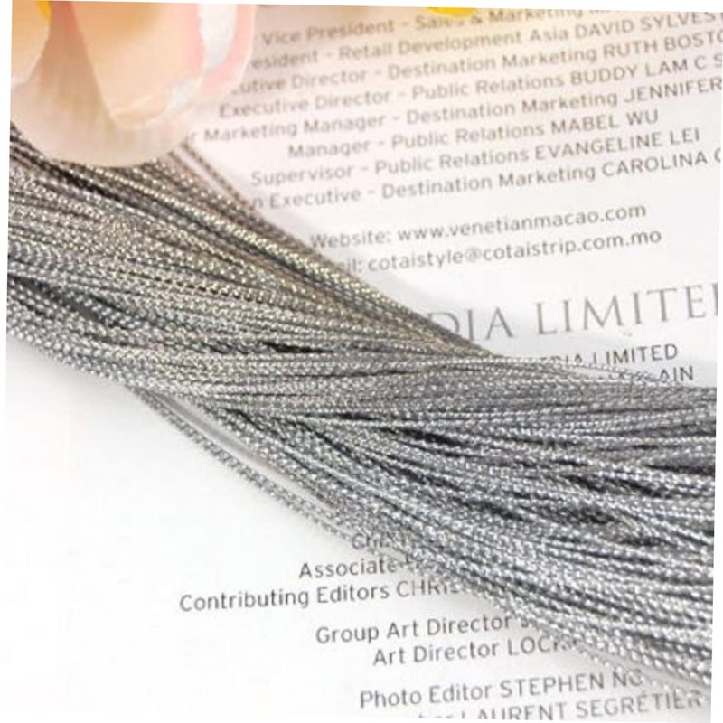 TEHAUX Multifunctional Silver Metal Jewelry Cord Yards Beading String for