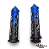 SMT- Black Blue Cruiser Motorcycle 22mm 7/8" Spike Hole Hollow-out