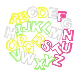 PRETYZOOM Cortadores De Galletas Letras Del Alfabeto 26 Piezas Molde En Relieve Para Fondant Decoración De Pasteles 1.96X1.77X0.39In Herramienta De Repostería Para Hornear Diy