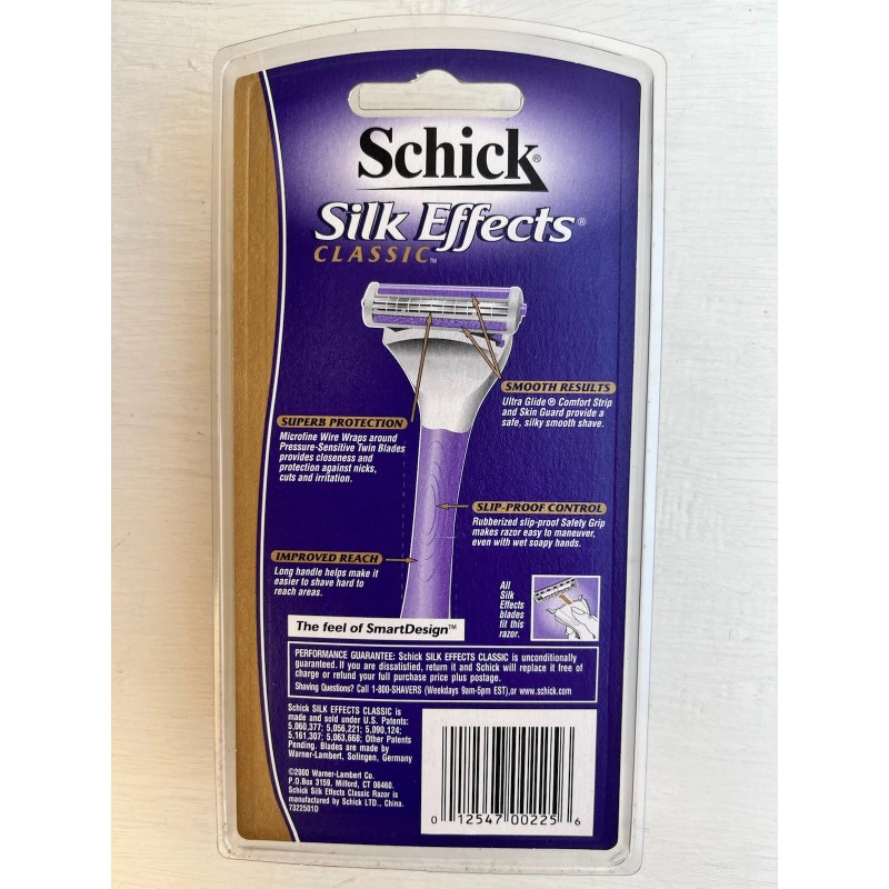 Schick Silk Effects Classic Razor and Shower Holder Vintage 2000