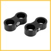 REPAIROCK 4pcs Black AN8 16mm Hose Separator Clamp Adapter with
