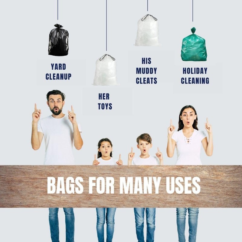 Plasticplace 40-45 Gallon Trash Bags │ 1.2 Mil │ Green