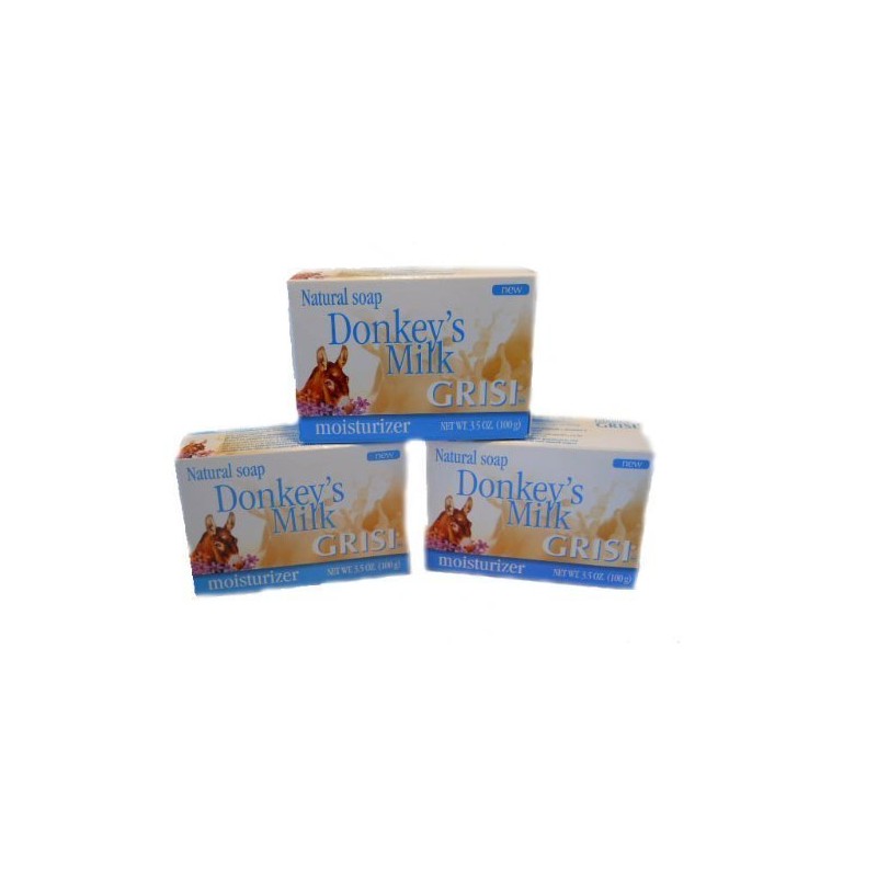 Grisi Natural Donkey's Milk Bar Soap 3.5 Oz. (3 Pack)
