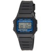 CASIO F105W-1AUZ Unisex Black Digital Watch with Black Band