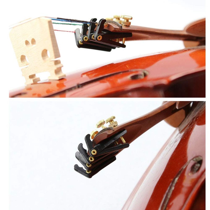 Jiayouy 4Pcs Violin Fine Tuners 3/4-4/4 String Adjuster Fine Tuner