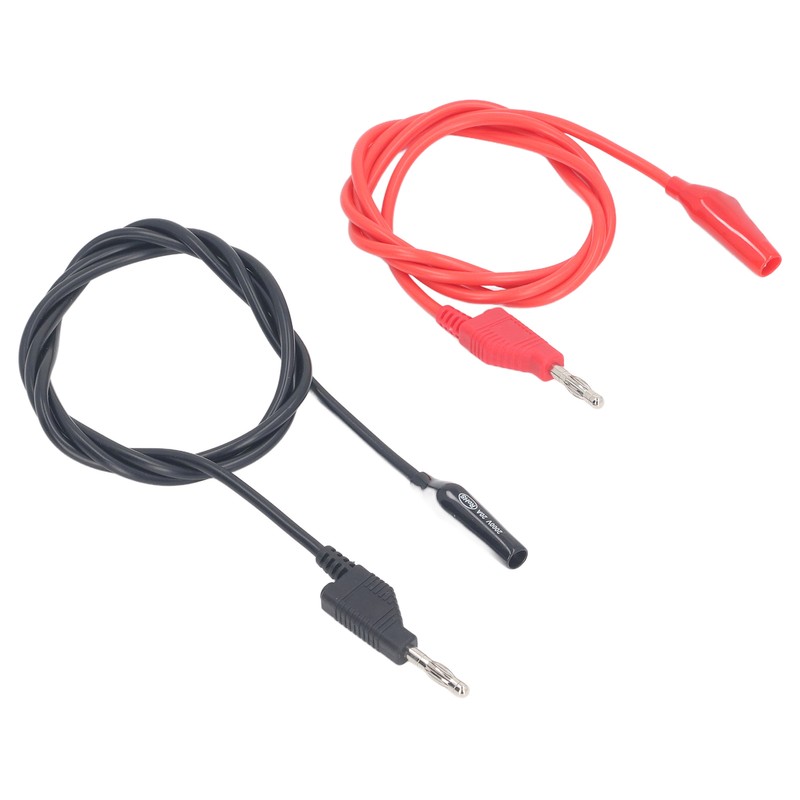 4mm Banana to Crocodile Clip Test Lead Stackable Soft Flexible