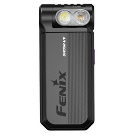 Fenix SW05R-UV Clip-on UV Flashlight, 150 Lumens, USB-C Rechargeable, Built-in Battery (Black)